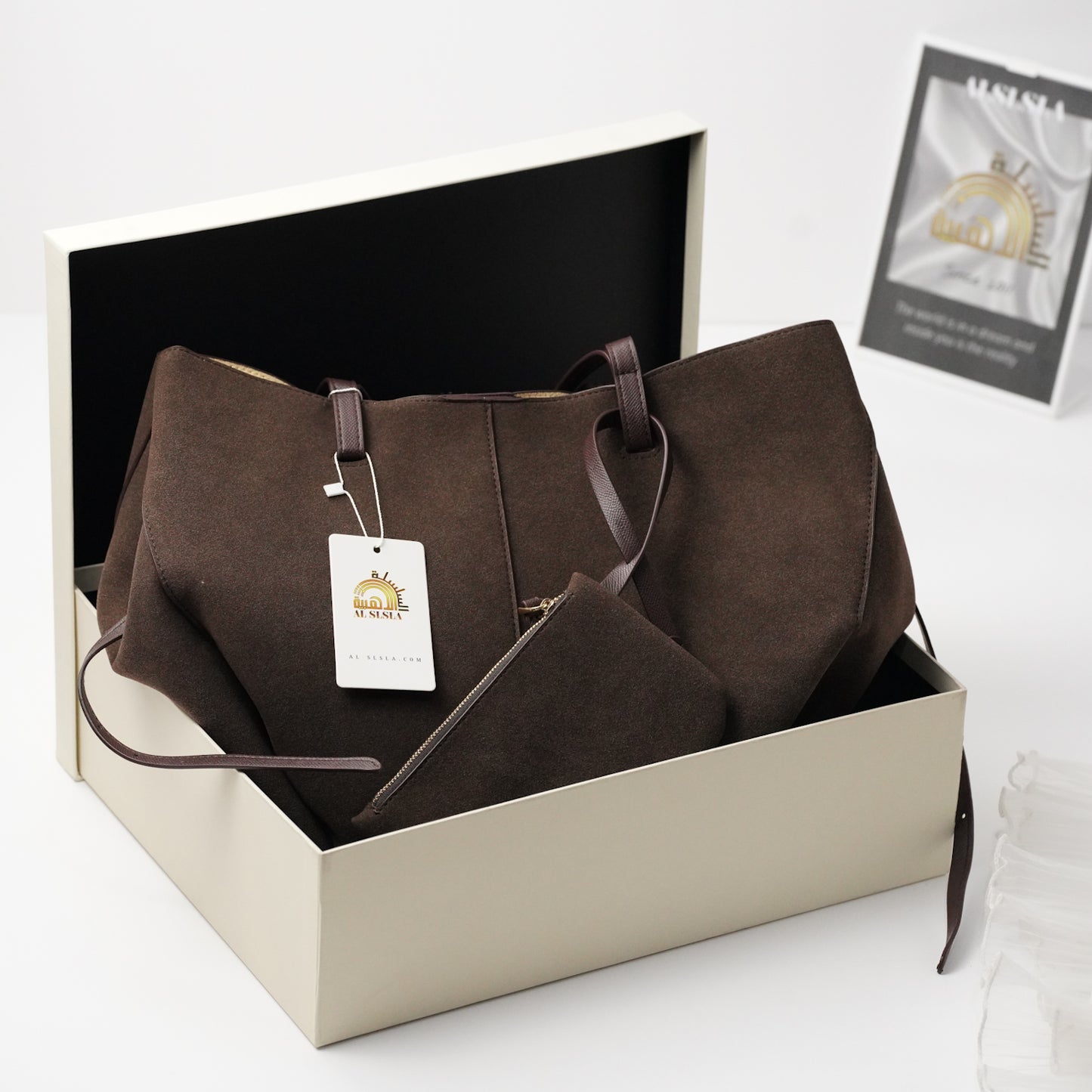 حقيبة مختومة POL قهوى كبير