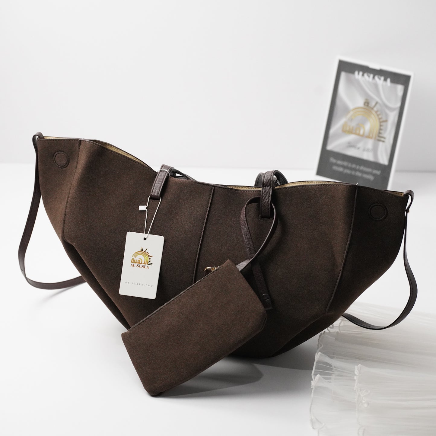 حقيبة مختومة POL قهوى كبير