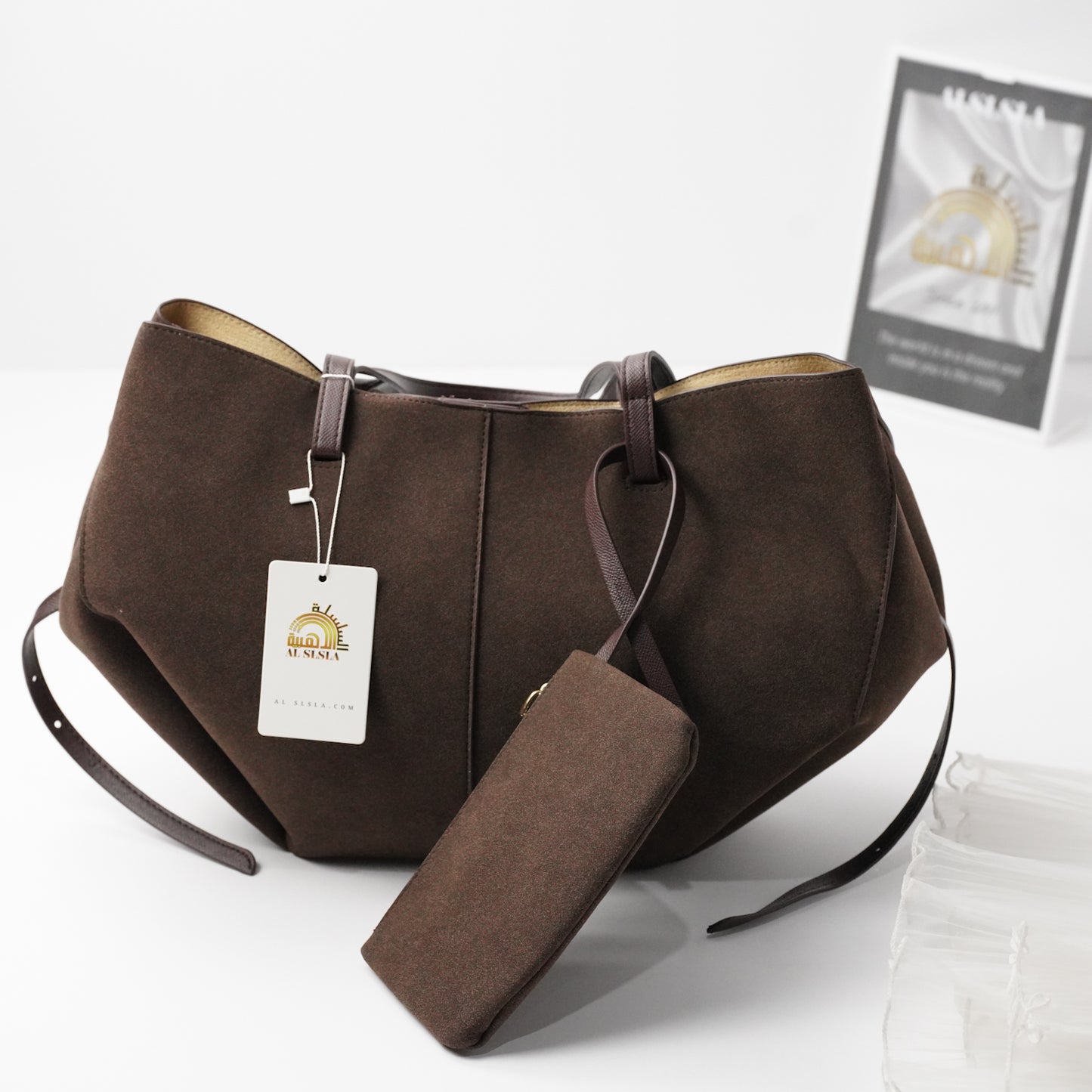 حقيبة مختومة POL قهوى كبير